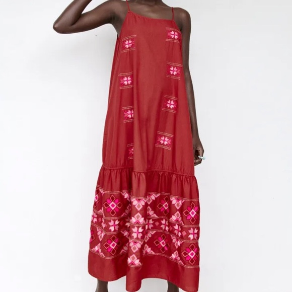 Zara embroidered dress new with tag - Picture 2 of 4